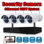 CCTV Camera System Wireless 4CH 1080P NVR Wifi Camera Kit Surveillance Video Smart Home Security IP Cam Kit outdoor